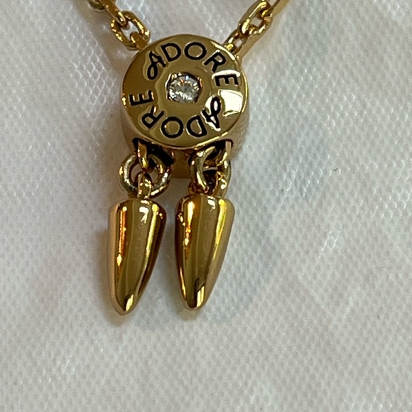 ADORE Crystal and Leather Slide Bracelet Beige & Black - Picture 4 of 8